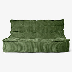 Oliver padlós babzsákkanapé - Klasszikus Kordbársony Erdei Zöld