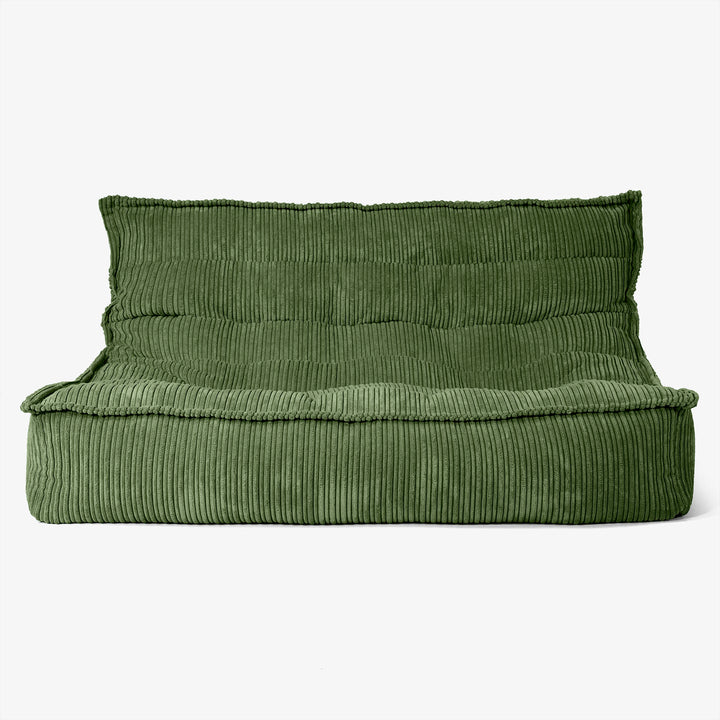 Oliver padlós babzsákkanapé - Klasszikus Kordbársony Erdei Zöld 01