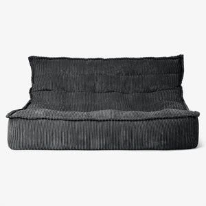 Oliver padlós babzsákkanapé - Klasszikus Kordbársony Fekete