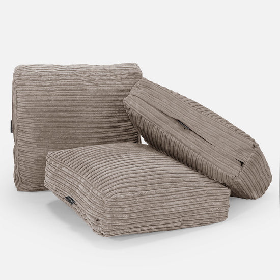 Padlópárna - Klasszikus Kordbársony Galambszürke 04