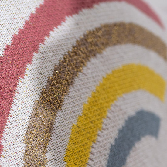 Párnahuzat 47 x 47cm - Kötött Szivárvány 03