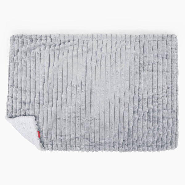 Sherpa Dísztakaró / Pléd Kanapéhoz - Ultra Plüss Kord Kacsa tojás kék Fabric Close-up Image