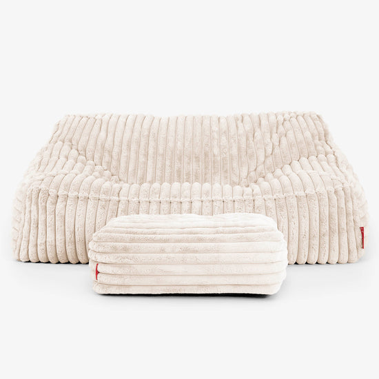 Sloucher Babzsák-Kanapé - Ultra Plüss Kord Tejszín 03