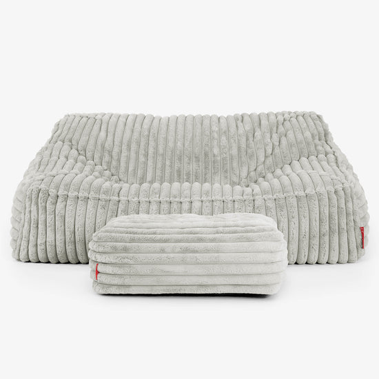 Sloucher Babzsák-Kanapé - Ultra Plüss Kord Zsályazöld 03