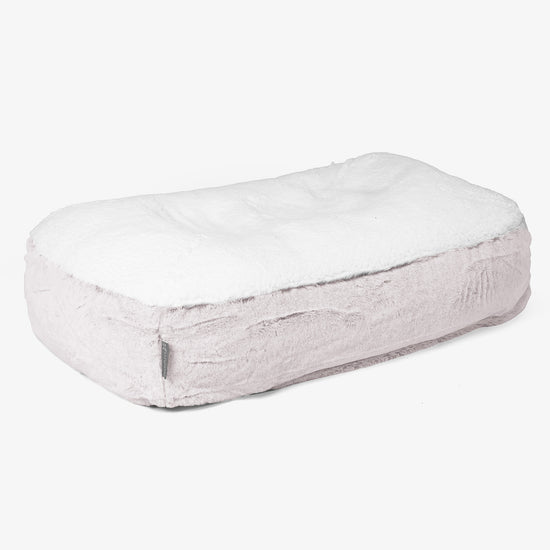 Sloucher Közepes Méretű Kutyaágy - Sztintetikus Nyúlszőr Fakó Rózsaszínű 01