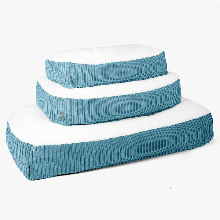 Sloucher XL Kutyaágy - Sherpa & Kordbársony Égei-tengeri kék 02
