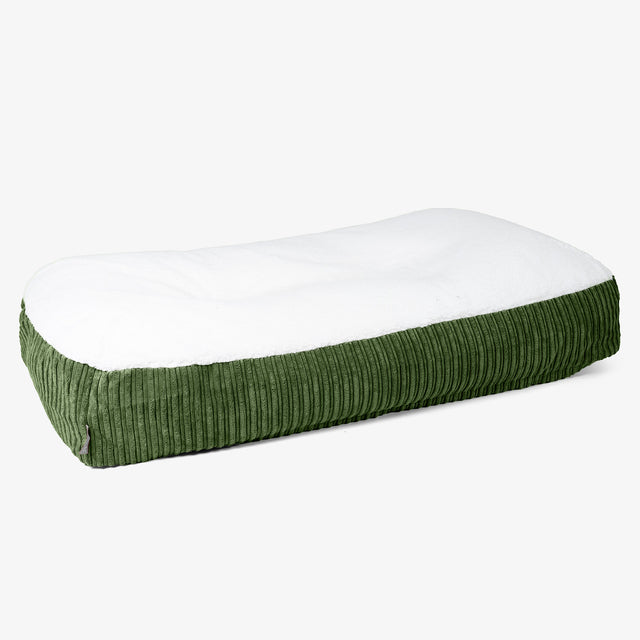 Sloucher XL Kutyaágy - Sherpa & Kordbársony Erdei Zöld 01