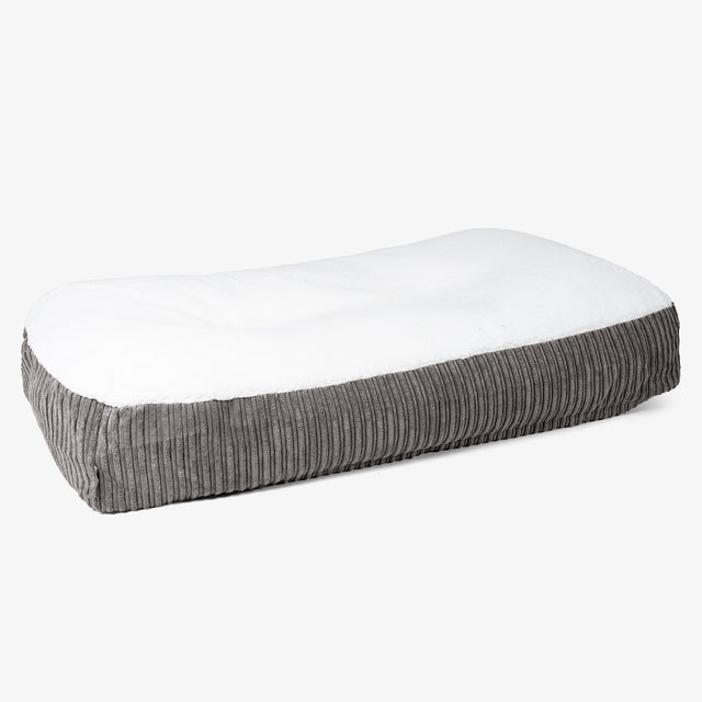 Sloucher XL Kutyaágy - Sherpa & Kordbársony Grafitszürke 01