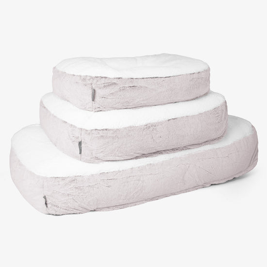 Sloucher XL Kutyaágy - Sztintetikus Nyúlszőr Fakó Rózsaszínű 02