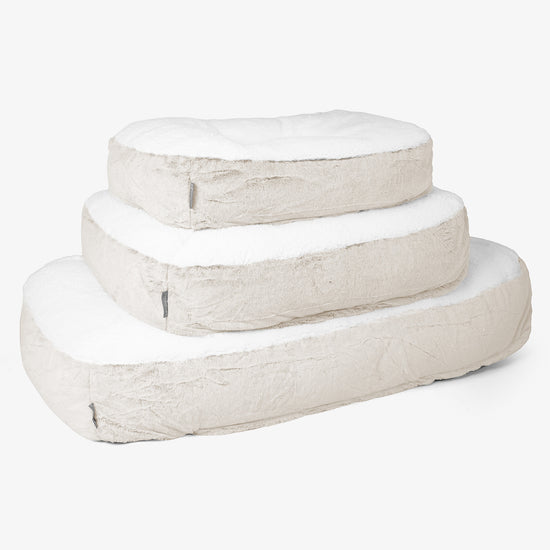 Sloucher XL Kutyaágy - Sztintetikus Nyúlszőr Fehér 02