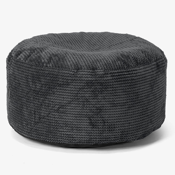 Tálcás Ottoman Puff - Pompon Fekete - 02