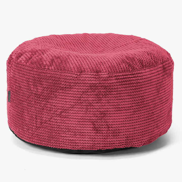 Tálcás Ottoman Puff - Pompon Pasztellpiros - 02
