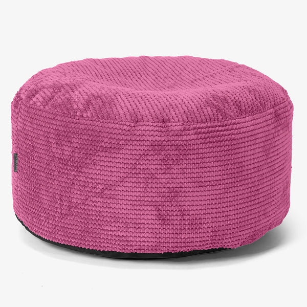 Tálcás Ottoman Puff - Pompon Rózsaszínű - 01