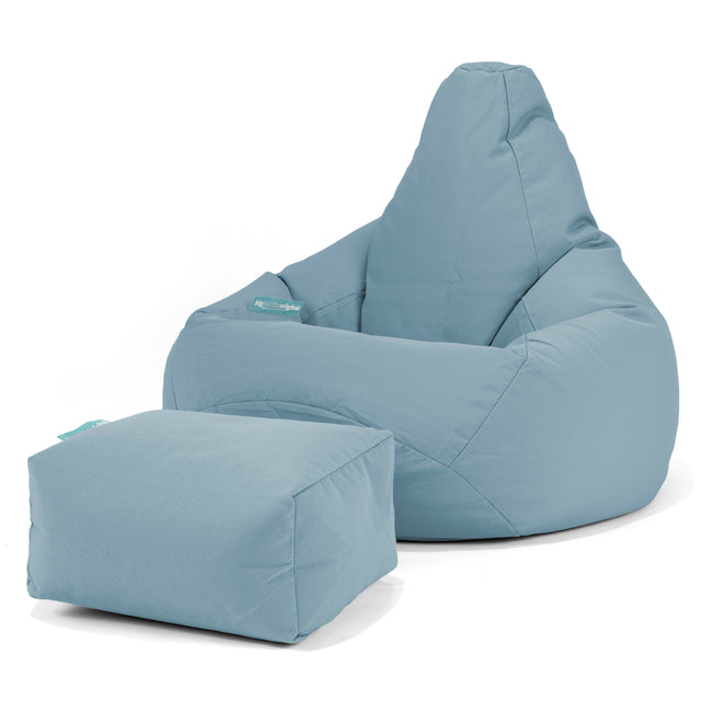 SoleiStorm™ Ultra 2000 h+ Háttámlás babzsákfotel - Olefin Babakék 01