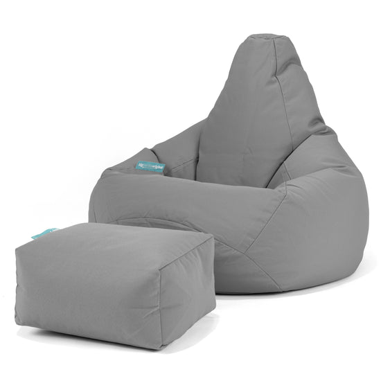 SoleiStorm™ Ultra 2000 h+ Háttámlás babzsákfotel - Olefin Középszürke 01