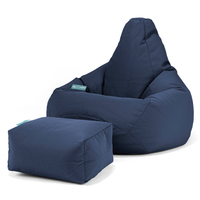 SoleiStorm™ Ultra 2000 h+ Háttámlás babzsákfotel - Olefin Sötétkék 01