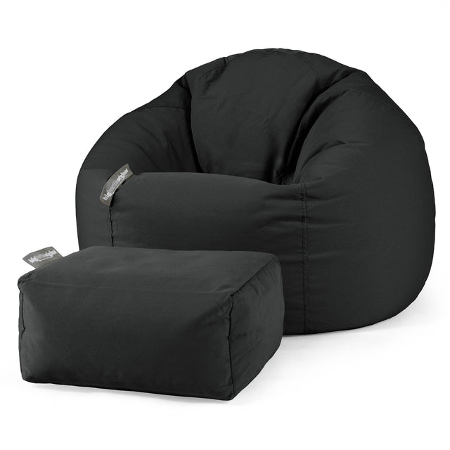 SoleiStorm™ Ultra 2000 h+ Klasszikus Babzsákfotel - Olefin Fekete 02