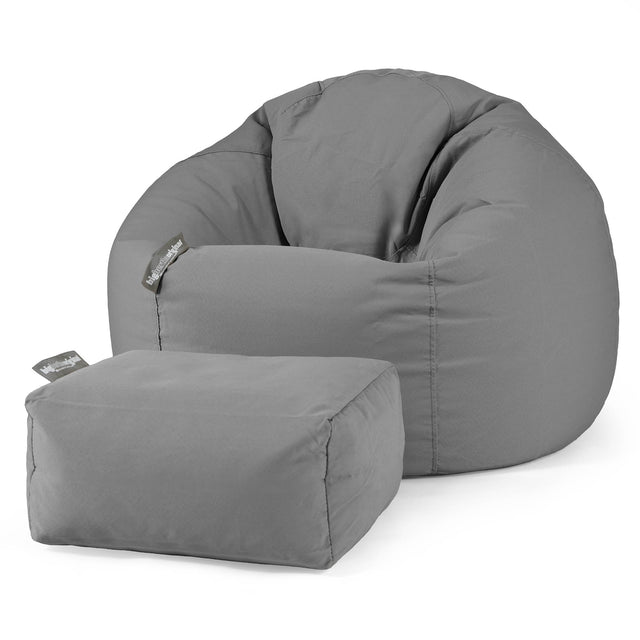 SoleiStorm™ Ultra 2000 h+ Klasszikus Babzsákfotel - Olefin Középszürke 02