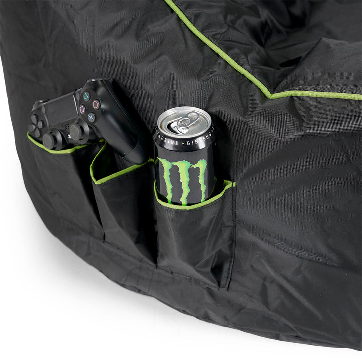 Steppelt Gamer Babzsák - Fekete / Zöld 07
