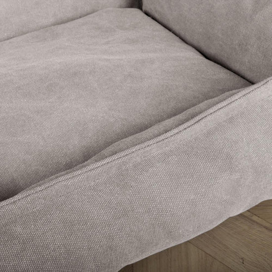 Mighty Bark, A Kanapé - Ortopédiai memóriahabos kutyaágy-kanapé, nagy, közepes, XXL - Kőmosott Denimvászon Ón