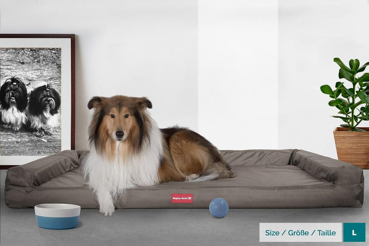 Mighty Bark, A Pad - Ortopédiai memóriahabos kutyaágy, nagy, közepes, XXL - Vízálló Szürke