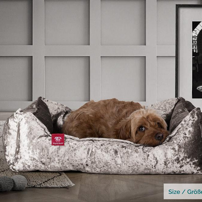 Mighty Bark, A Fészek - Ortopédiai memóriahabos kutyaágy-kosár kisállatok számára, kicsi, közepes, nagy - Pazar Ezüst