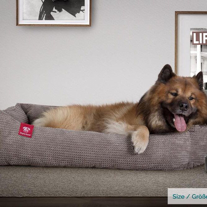 Mighty Bark, A Fészek - Ortopédiai memóriahabos kutyaágy-kosár kisállatok számára, kicsi, közepes, nagy - Pompon Szénfekete