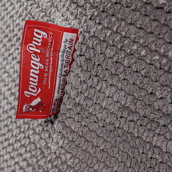 Extra Nagyméretű Babzsák - Pompon Szénfekete Fabric Close-up Image