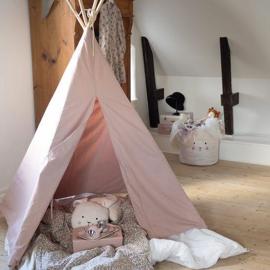 Beltéri Teepee Sátor Gyermekeknek - Rózsaszínű 02