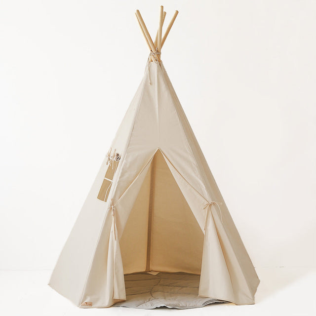Beltéri Teepee Sátor Gyermekeknek - Tejszín 01