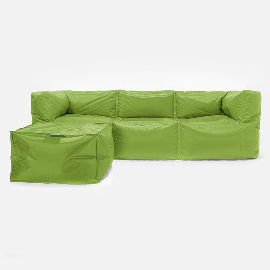 3 Személyes Modulrendszerű Babzsák-Kanapé - SmartCanvas™ Zöldcitrom 02