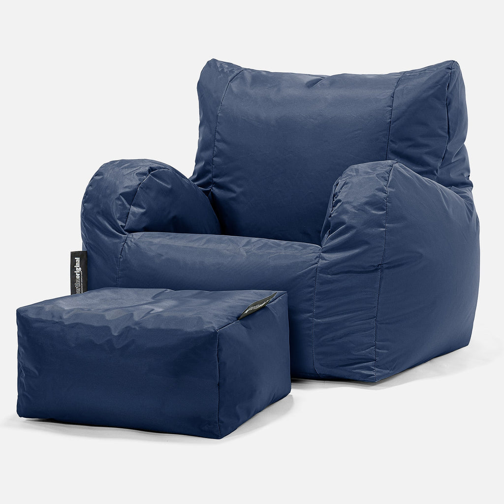 Babzsákfotel Kartámasszal - SmartCanvas™ Sötétkék 02