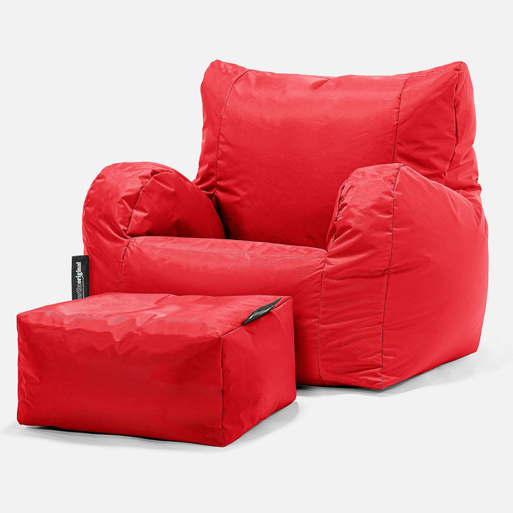 Babzsákfotel Kartámasszal - SmartCanvas™ Vörös 02
