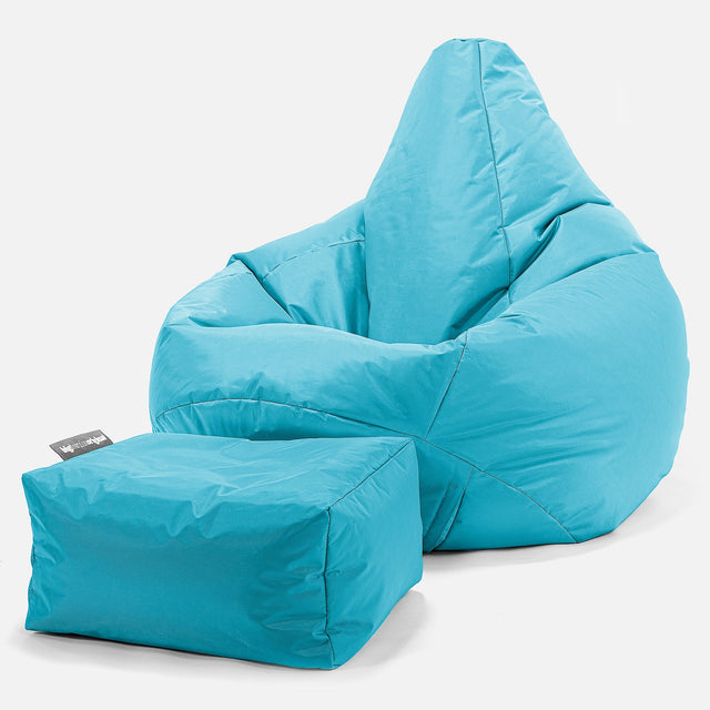 Háttámlás babzsákfotel - SmartCanvas™ Akvamarin 01