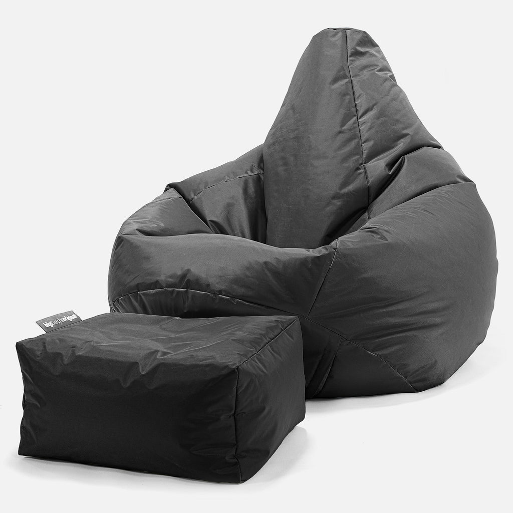 Háttámlás babzsákfotel - SmartCanvas™ Fekete 01