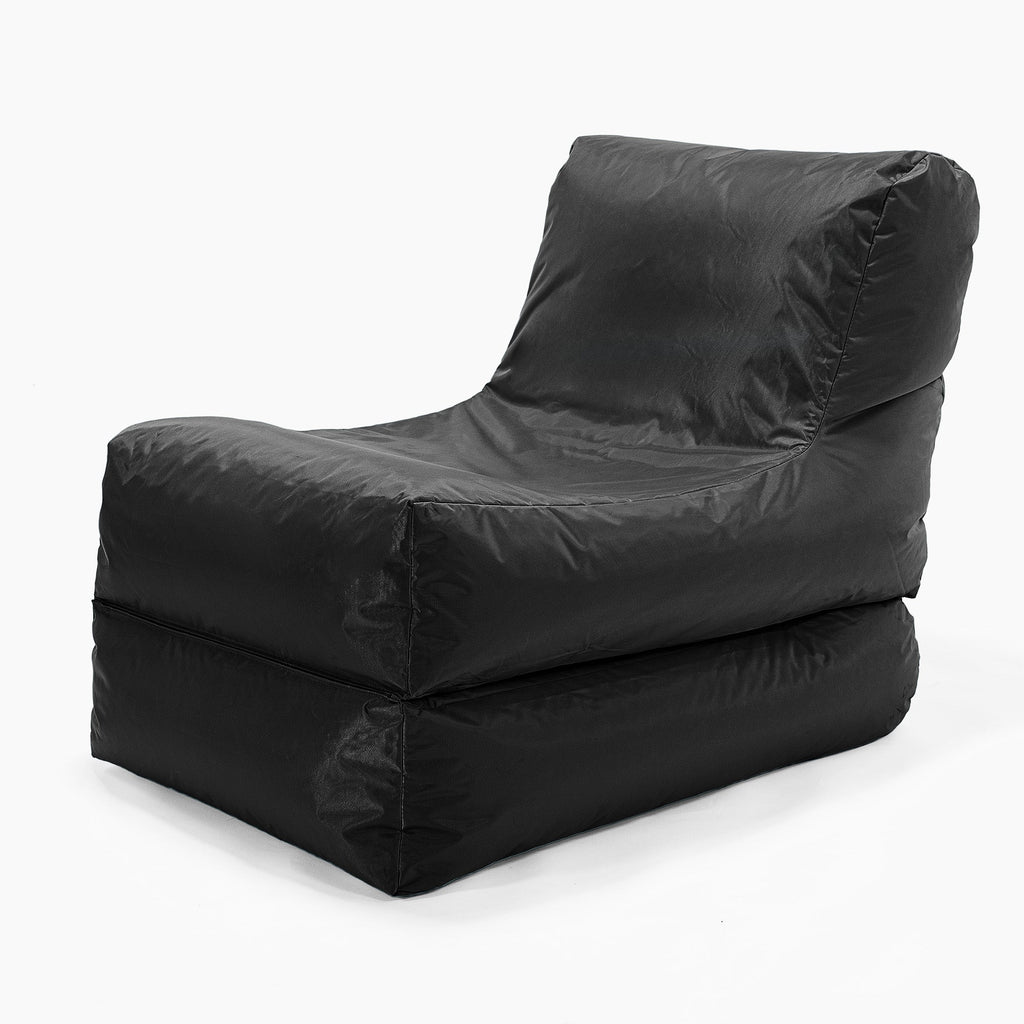 Összehajtható Napozó Babzsák-Klubfotel - SmartCanvas™ Fekete 03