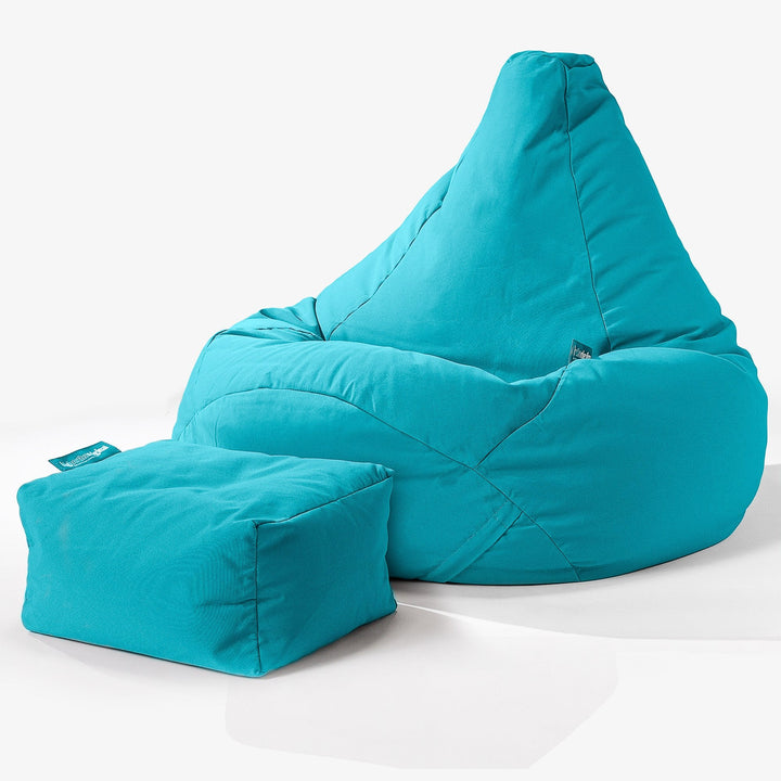 SoleiStorm™ Ultra 2000 h+ Háttámlás babzsákfotel - Olefin Akvamarin 01