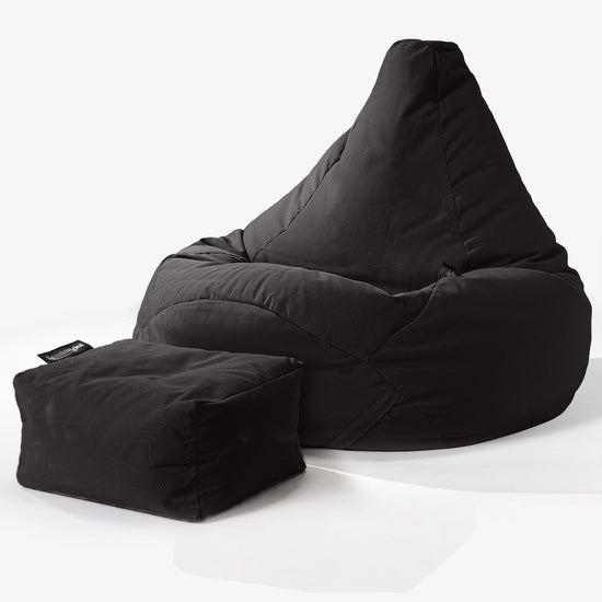 SoleiStorm™ Ultra 2000 h+ Háttámlás babzsákfotel - Olefin Fekete 01