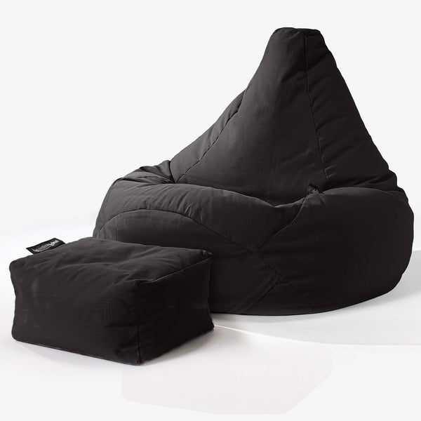 SoleiStorm™ Ultra 2000 h+ Háttámlás babzsákfotel - Olefin Fekete 01