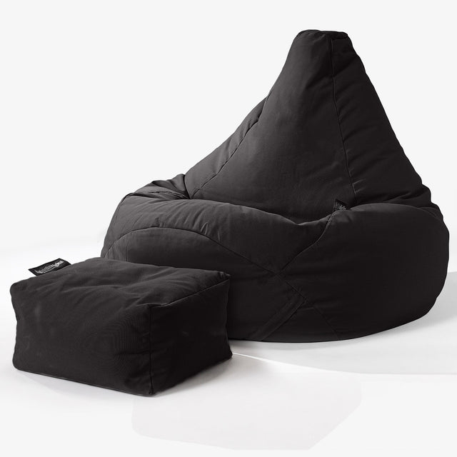 SoleiStorm™ Ultra 2000 h+ Háttámlás babzsákfotel - Olefin Fekete 01