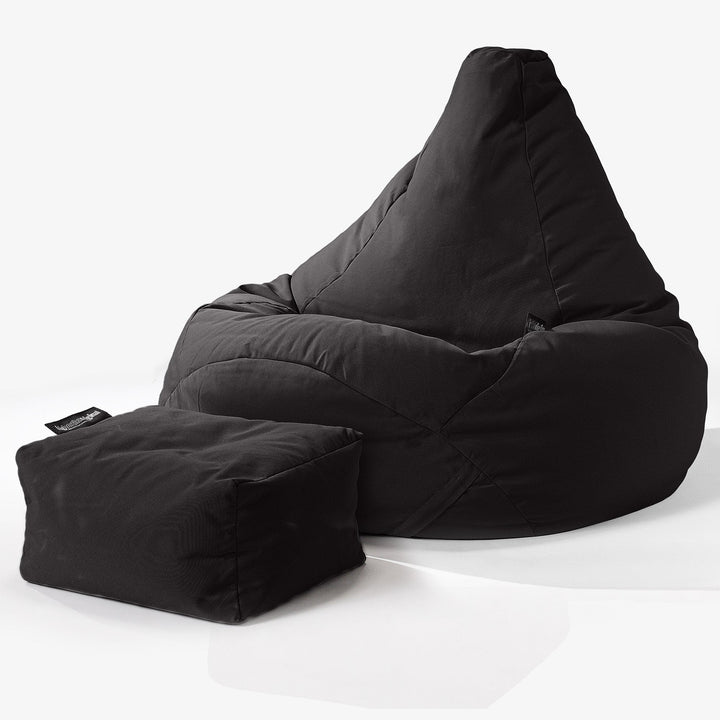 SoleiStorm™ Ultra 2000 h+ Háttámlás babzsákfotel - Olefin Fekete 01