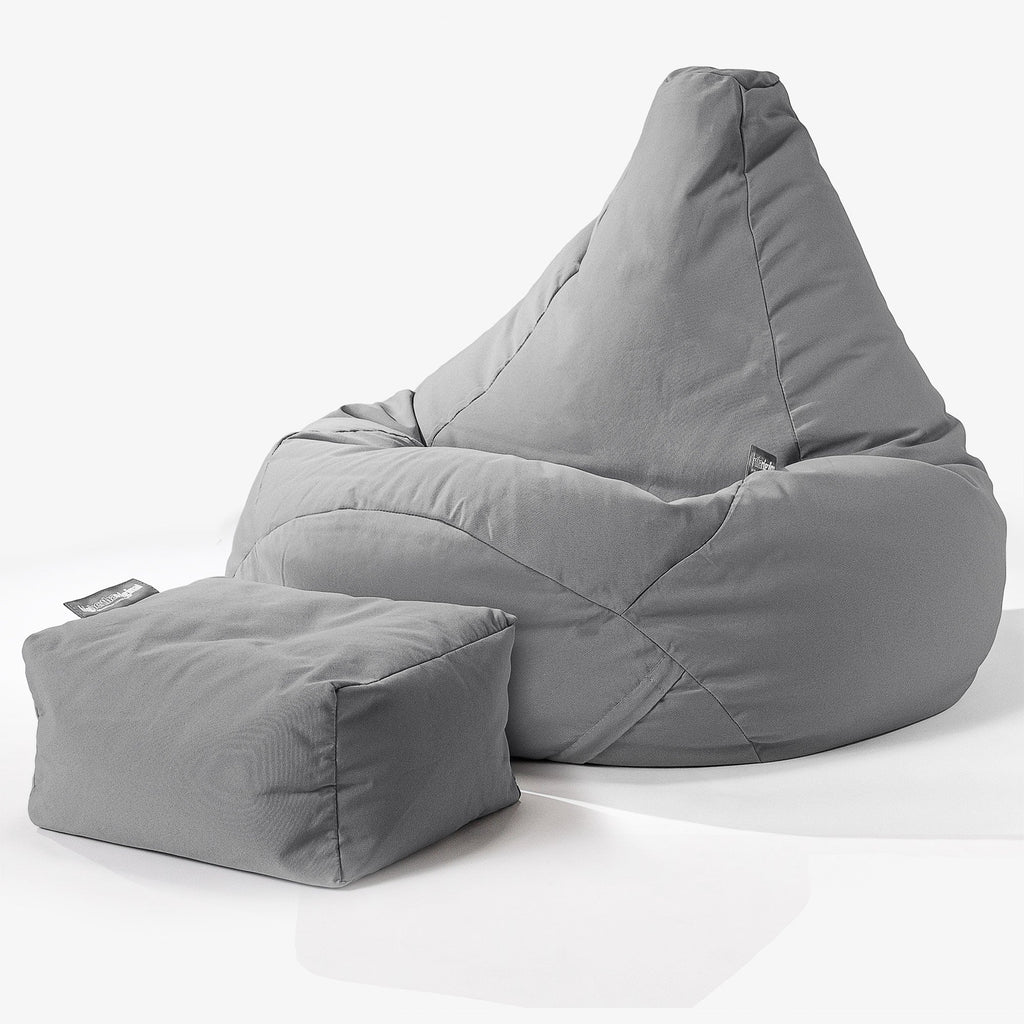 SoleiStorm™ Ultra 2000 h+ Háttámlás babzsákfotel - Olefin Középszürke 01
