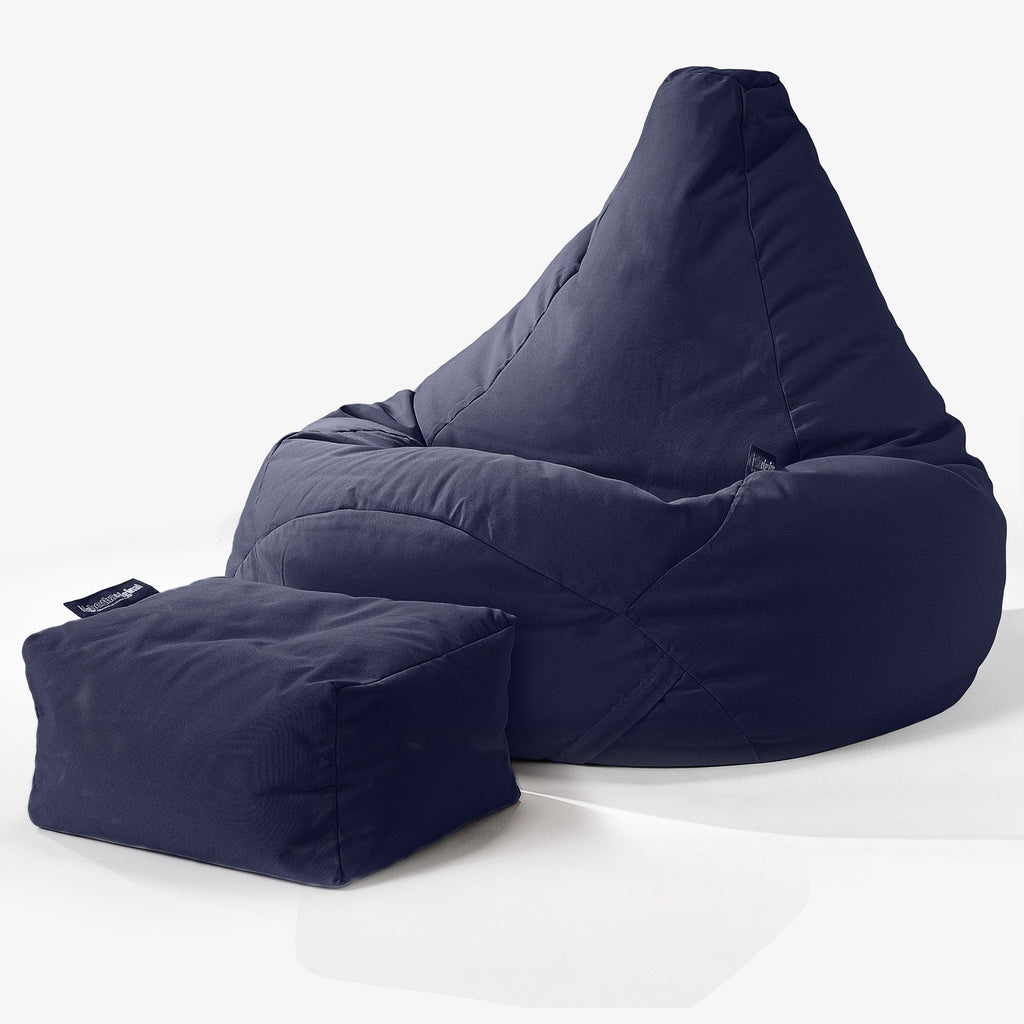 SoleiStorm™ Ultra 2000 h+ Háttámlás babzsákfotel - Olefin Sötétkék 01