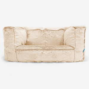 Albert Gyermek Babzsák-Kanapé 2-6 Éves - Sztintetikus Nyúlszőr Fehér