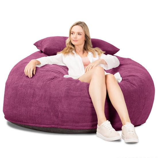 Cloudsac 1010 Óriás Memóriahabos XXL Babzsák-Kanapé - Pompon Rózsaszínű 03