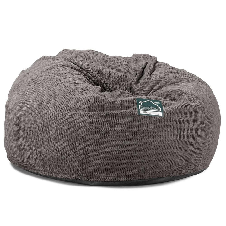 Cloudsac 1010 Óriás Memóriahabos XXL Babzsák-Kanapé - Pompon Szénfekete 05