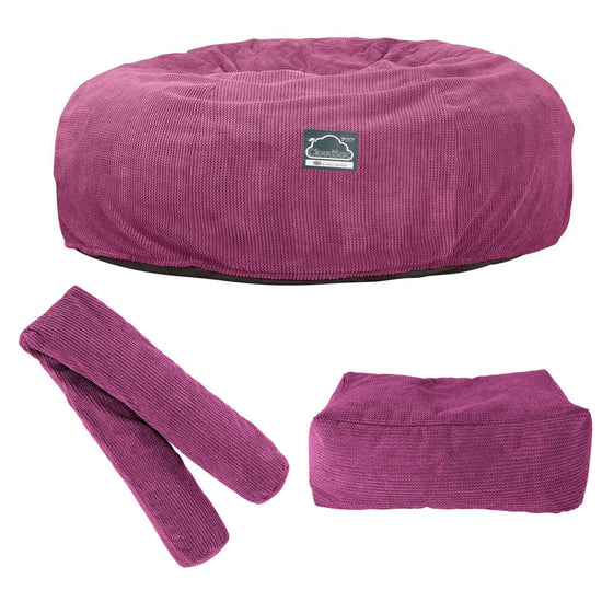 Cloudsac 3000 XXL Király Méretű Memóriahabos Babzsák-Kanapé - Pompon Rózsaszínű 010