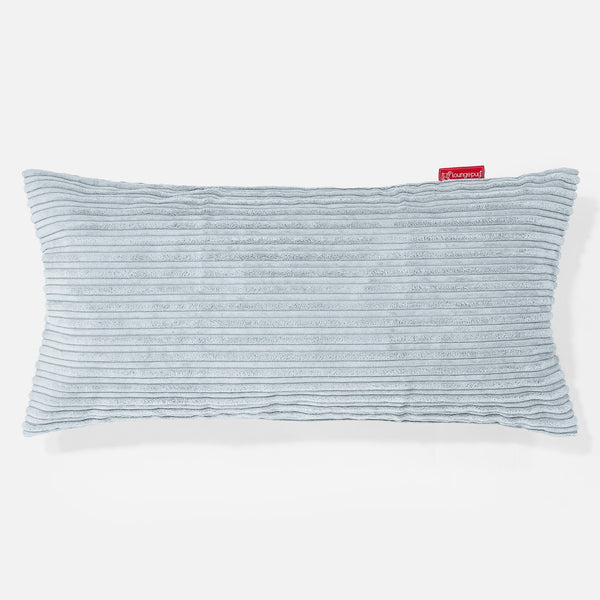 XL Négyszögletű Párna Memóriahab Belsővel 40 x 80cm - Klasszikus Kordbársony Babakék 01