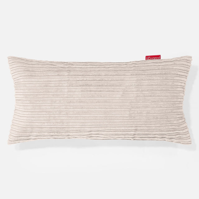 XL Négyszögletű Párna 40 x 80cm - Klasszikus Kordbársony Elefántcsont 01