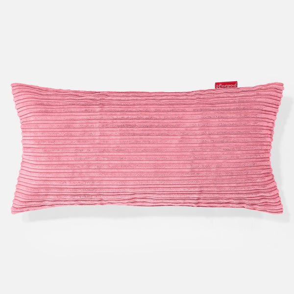XL Négyszögletű Párna 40 x 80cm - Klasszikus Kordbársony Korall 01